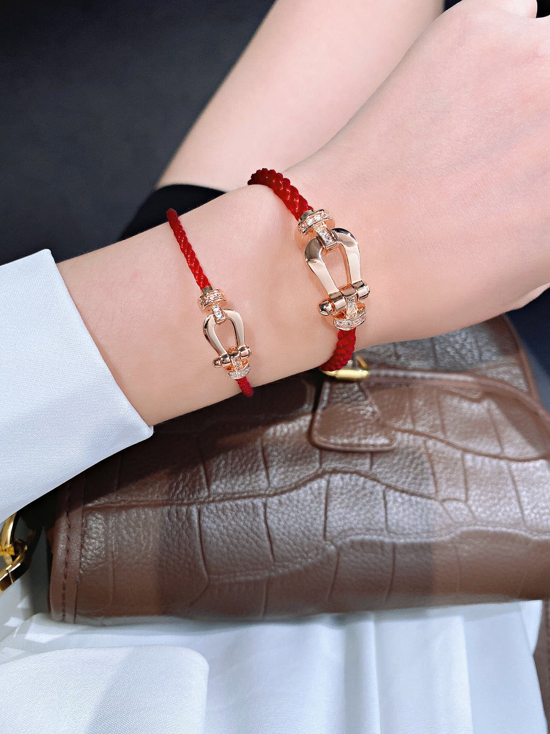 [Plus&Max]FORCE 10 HALF DIAMOND PINK GOLD RED CORDERI LARGE AND MEDIUM MODEL