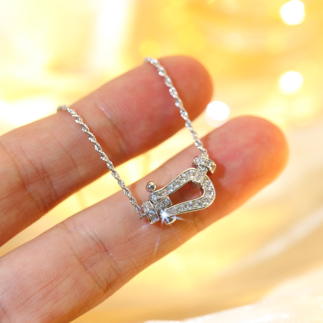 [Plus&Max]FORCE 10 DIAMOND SILVER NECKLACE MINI MODEL