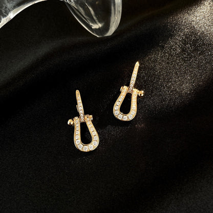 [Plus&Max]FORCE 10 FULL DIAMOND DROP EARRINGS MEDIUM MODEL