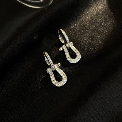 [Plus&Max]FORCE 10 FULL DIAMOND DROP EARRINGS MEDIUM MODEL