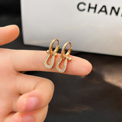 [Plus&Max]FORCE 10 FULL DIAMOND DROP EARRINGS MEDIUM MODEL