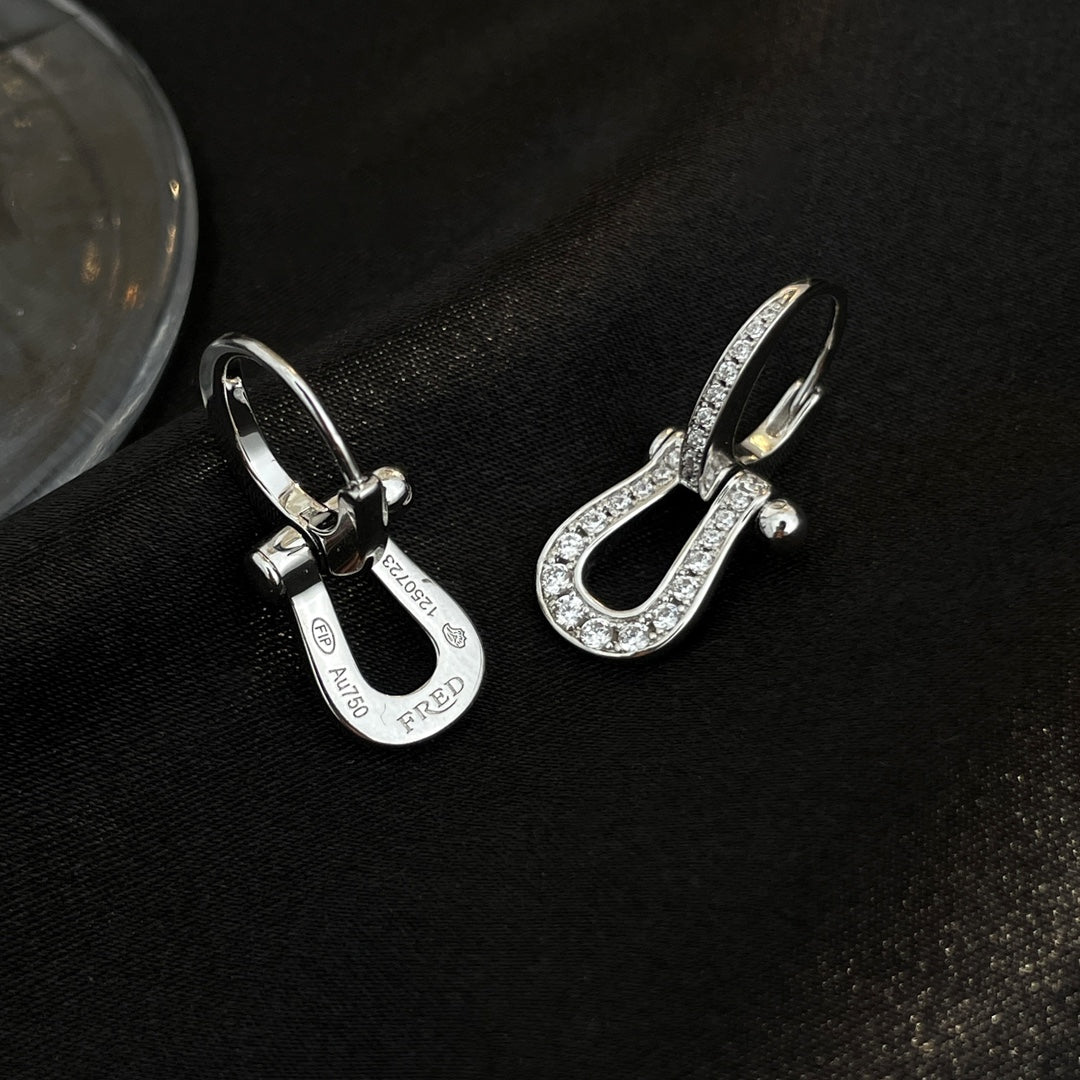 [Plus&Max]FORCE 10 FULL DIAMOND DROP EARRINGS MEDIUM MODEL