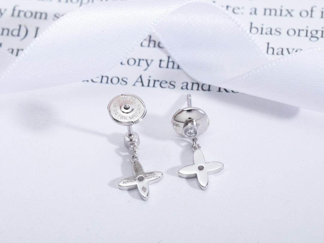 [Plus&Max]VIDYLLE SILVER DIAMOND MINI DROP EARRINGS