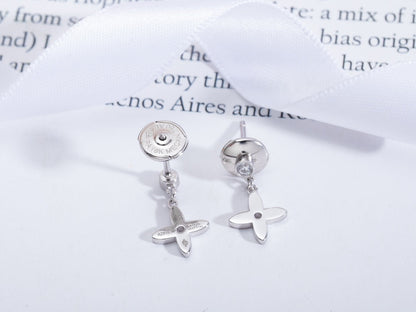 [Plus&Max]VIDYLLE SILVER DIAMOND MINI DROP EARRINGS