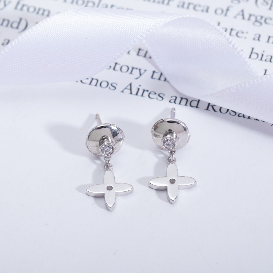 [Plus&Max]VIDYLLE SILVER DIAMOND MINI DROP EARRINGS