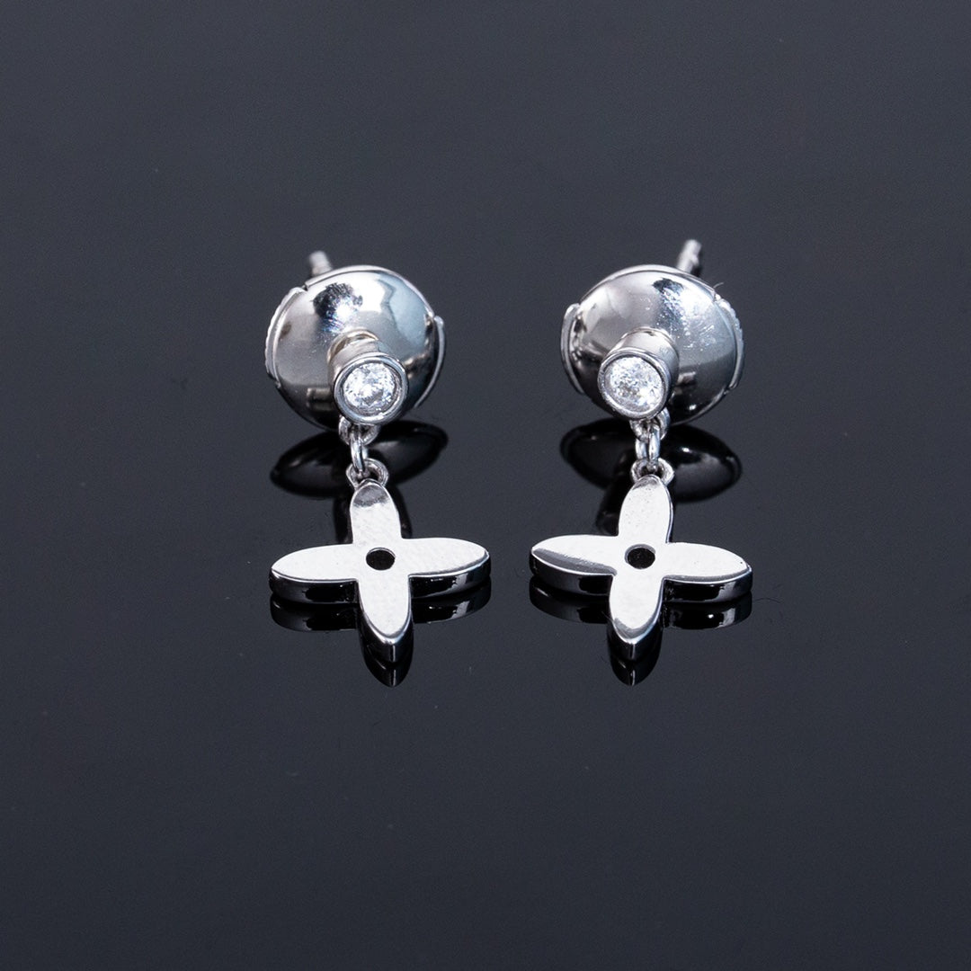 [Plus&Max]VIDYLLE SILVER DIAMOND MINI DROP EARRINGS
