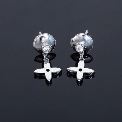 [Plus&Max]VIDYLLE SILVER DIAMOND MINI DROP EARRINGS