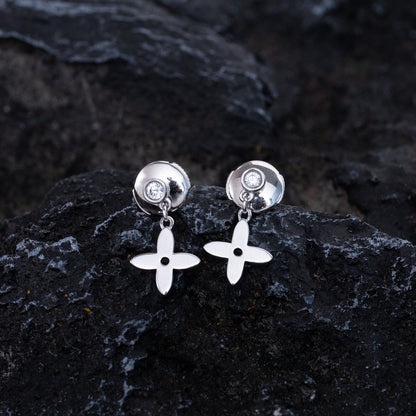 [Plus&Max]VIDYLLE SILVER DIAMOND MINI DROP EARRINGS