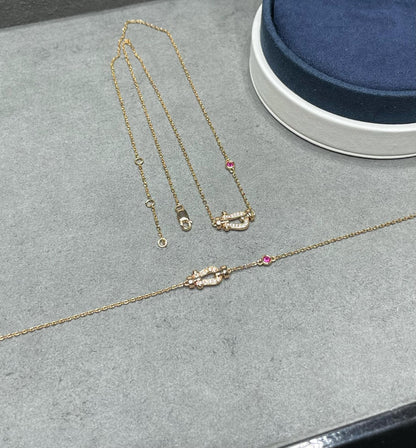 [Plus&Max]FORCE 10 DIAMOND PINK GOLD NECKLACE