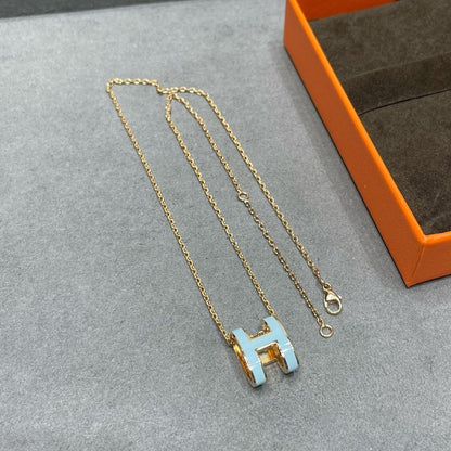 [Plus&Max]POP H SKY BLUE NECKLACE