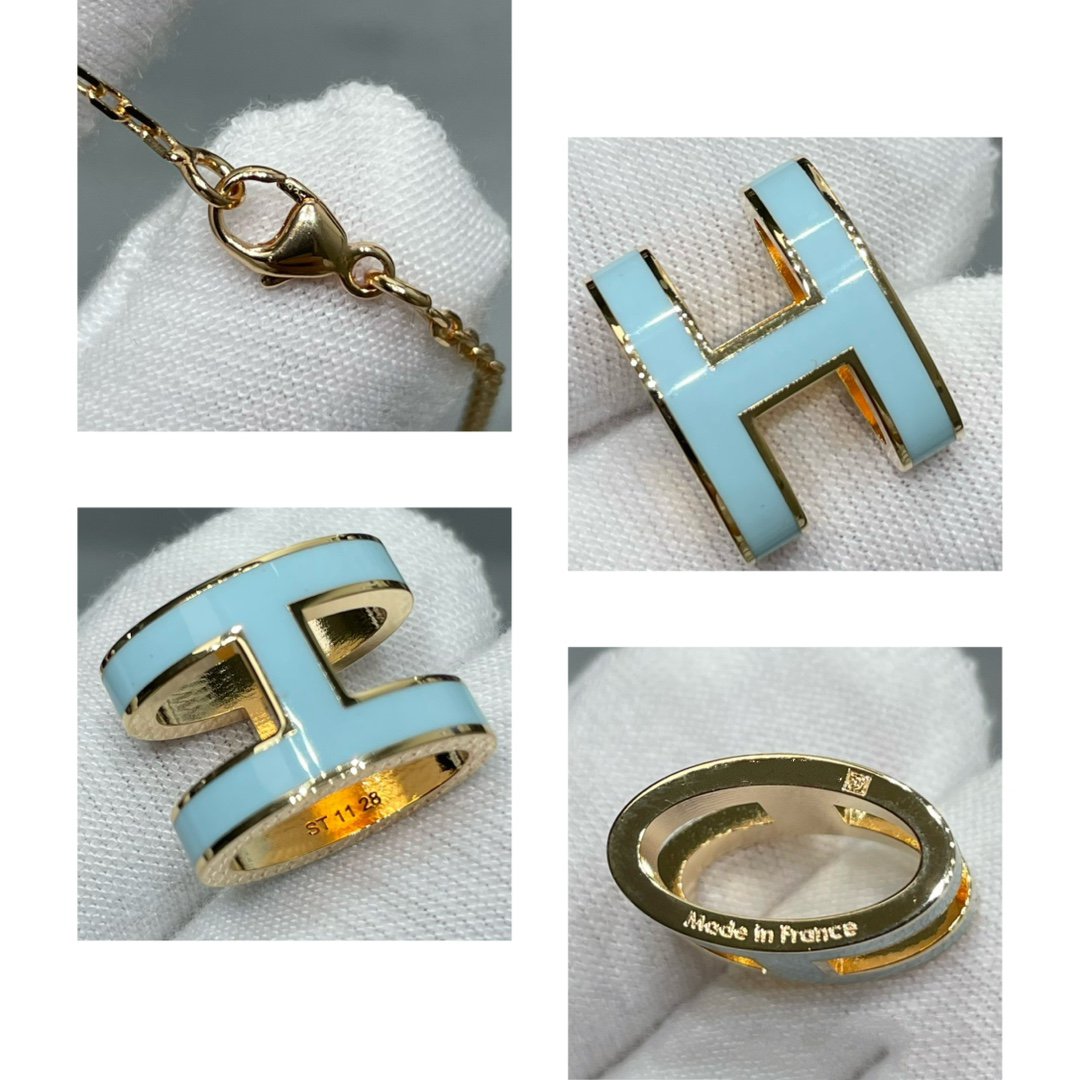 [Plus&Max]POP H SKY BLUE NECKLACE