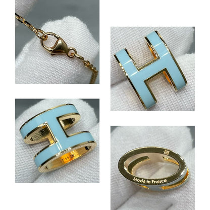 [Plus&Max]POP H SKY BLUE NECKLACE