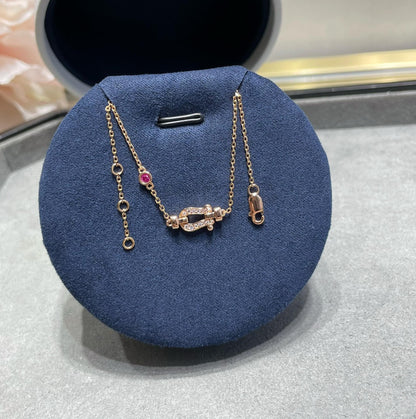 [Plus&Max]FORCE 10 DIAMOND CHAIN LINK PINK GOLD BRACELET
