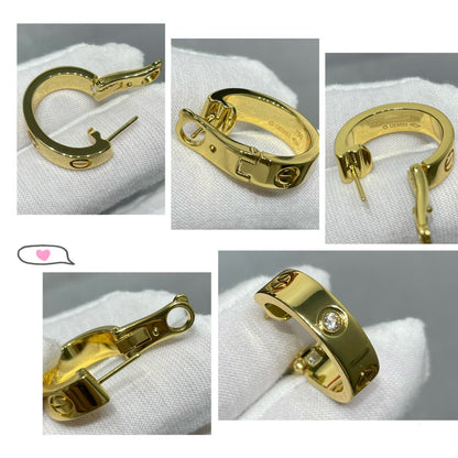 [Plus&Max]LOVE 5.5MM 1 DIAMOND EARRINGS