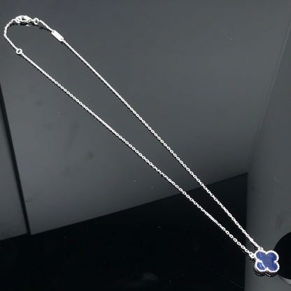 [Plus&Max]CLOVER PIETERSITE SILVER LONG NECKLACE