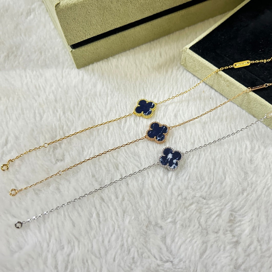 [Plus&Max]CLOVER 1 MOTIF PIETERSITE BRACELET