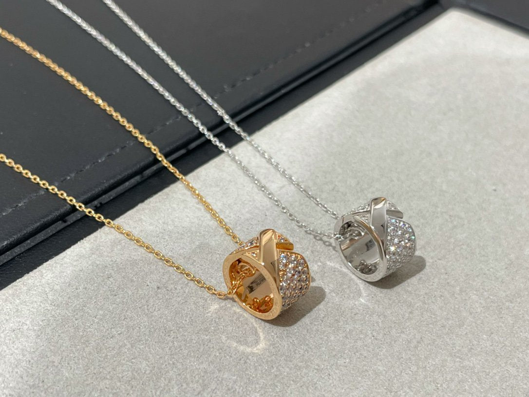 [Plus&Max]LIENS EVIDENCE DIAMOND PAVED NECKLACE