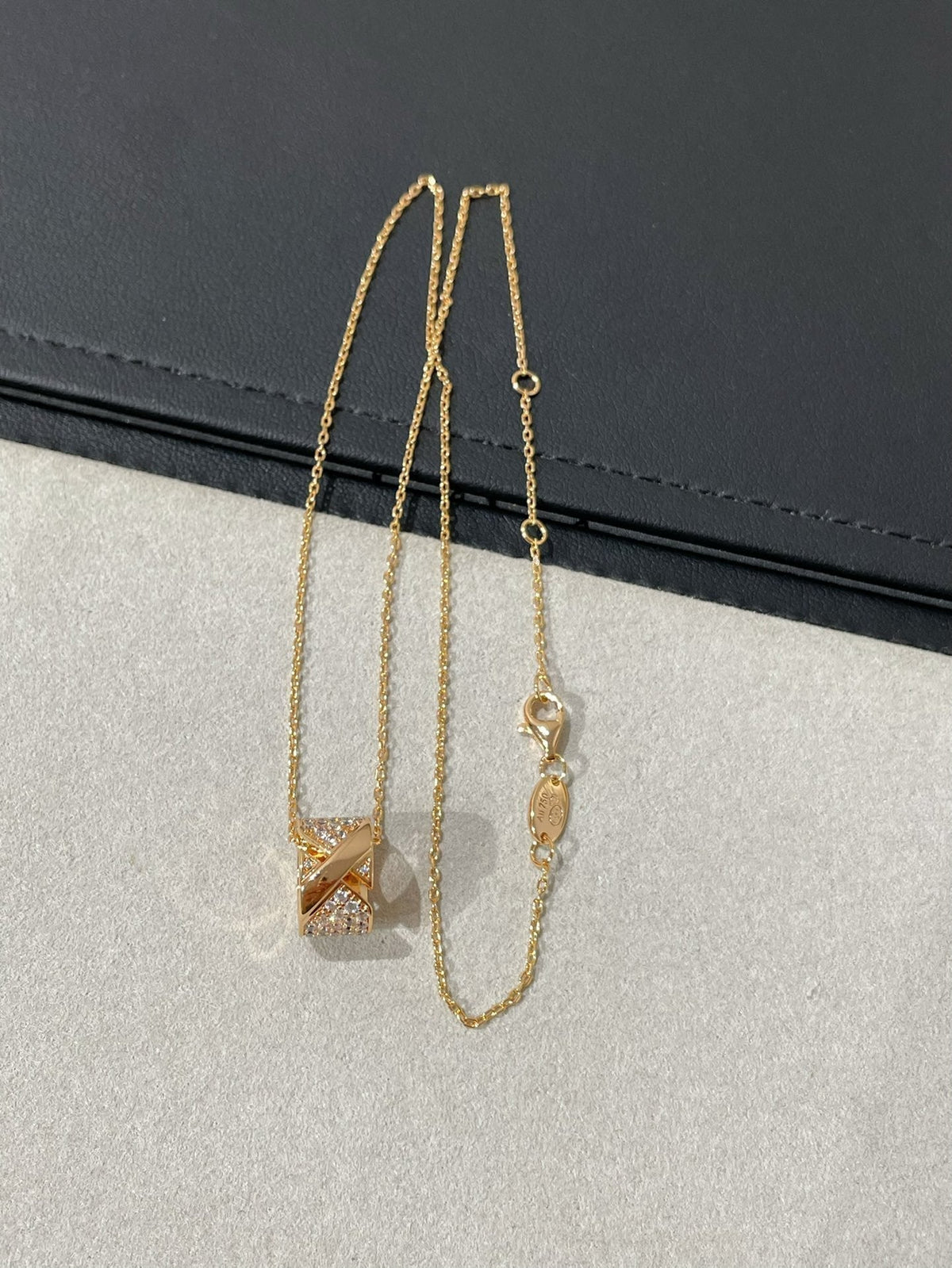 [Plus&Max]LIENS EVIDENCE DIAMOND PAVED NECKLACE