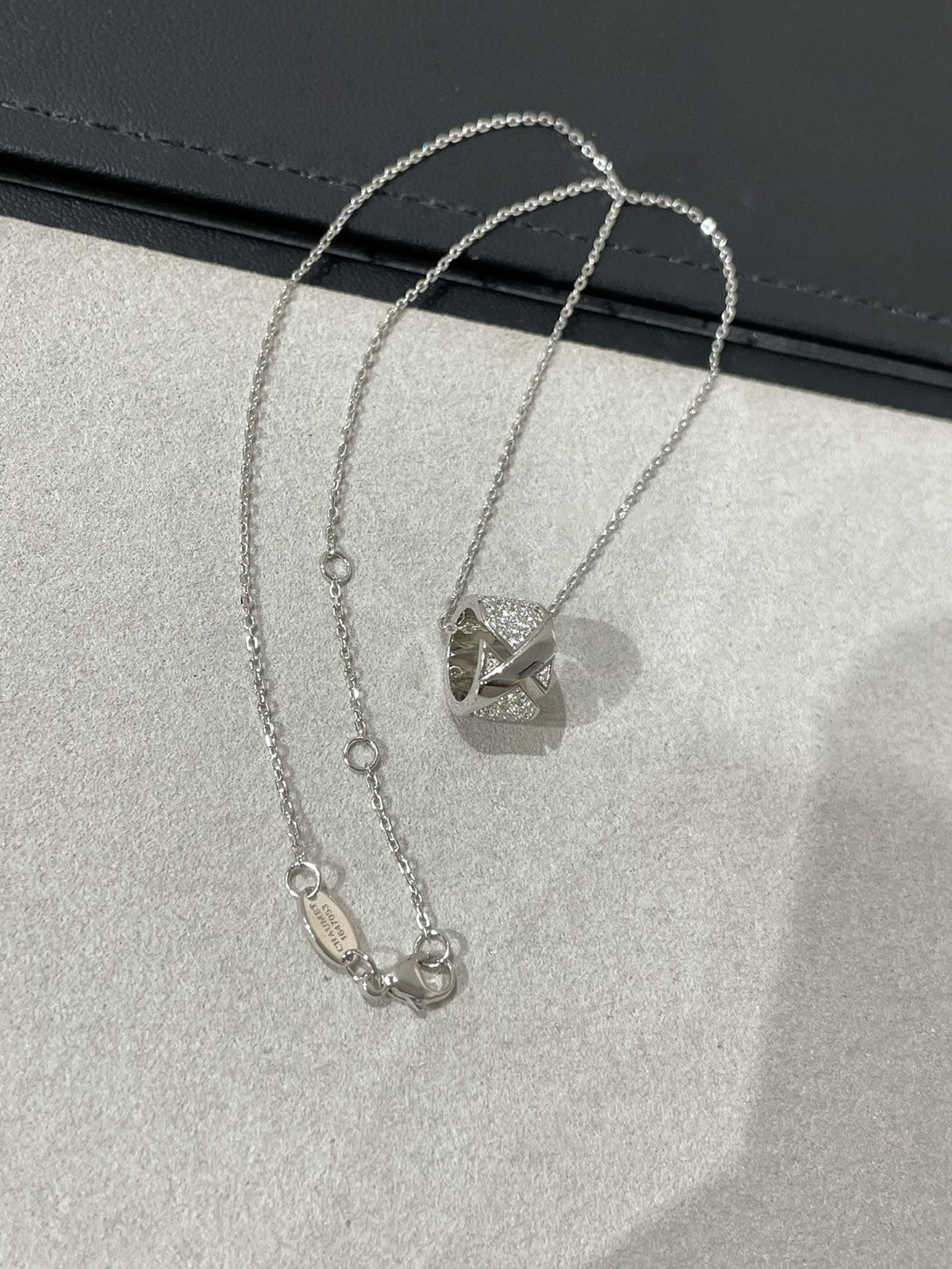 [Plus&Max]LIENS EVIDENCE DIAMOND PAVED NECKLACE