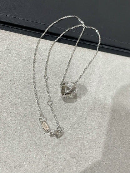 [Plus&Max]LIENS EVIDENCE DIAMOND PAVED NECKLACE