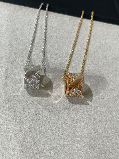 [Plus&Max]LIENS EVIDENCE DIAMOND PAVED NECKLACE