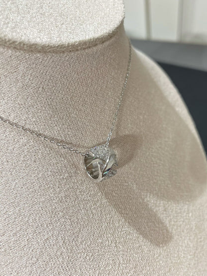 [Plus&Max]LIENS EVIDENCE DIAMOND PAVED NECKLACE