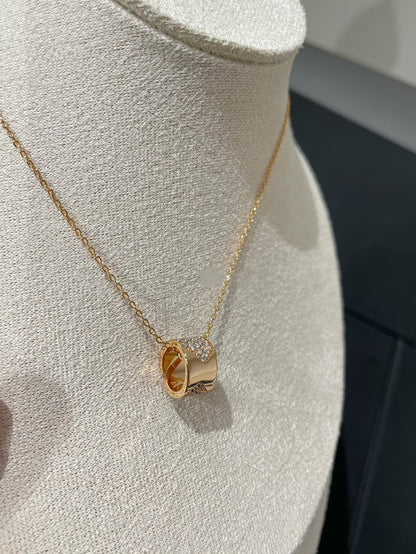 [Plus&Max]LIENS EVIDENCE DIAMOND PAVED NECKLACE