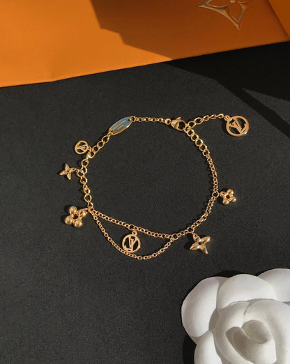[Plus&Max]BLOOMING PINK GOLD MOP BRACELET