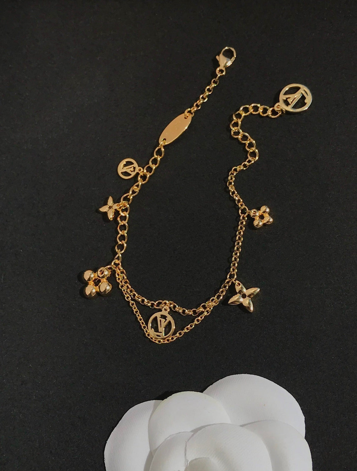 [Plus&Max]BLOOMING PINK GOLD MOP BRACELET