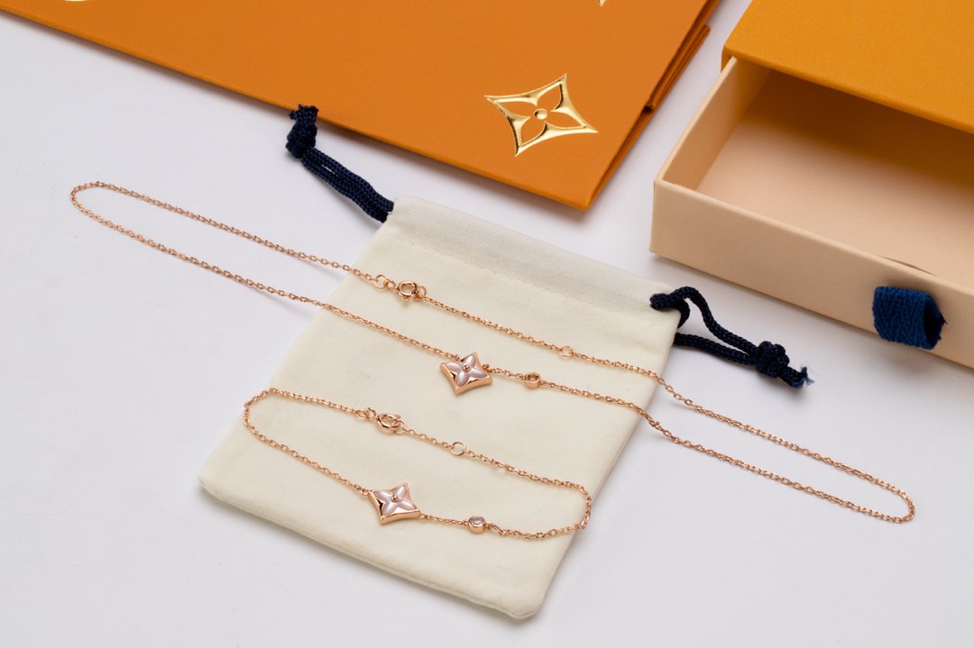 [Plus&Max]STAR PINK MOP 1 DIAMOND PINK GOLD NECKLACE