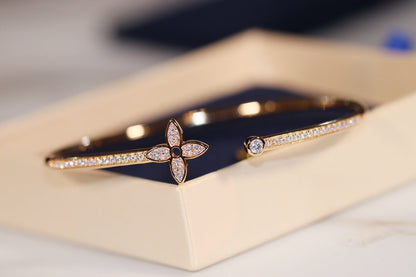 [Plus&Max]IDYLLE GOLD OPEN BRACELET DIAMOND PAVED
