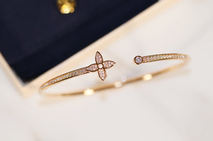 [Plus&Max]IDYLLE GOLD OPEN BRACELET DIAMOND PAVED