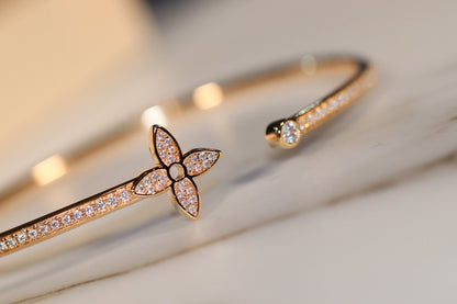 [Plus&Max]IDYLLE GOLD OPEN BRACELET DIAMOND PAVED