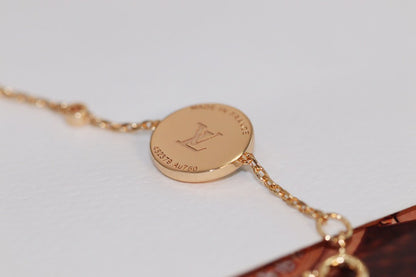 [Plus&Max]STAR AND SUN 4 MOTIF PINK GOLD MALACHITE BRACELET