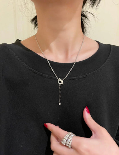 [Plus&Max]FINESSE SILVER DIAMOND NECKLACE