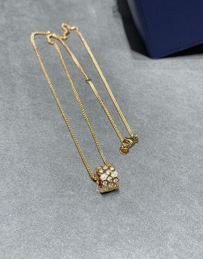 [Plus&Max]BEE LOVE DIAMOND PAVED 3 ROW NECKLACE