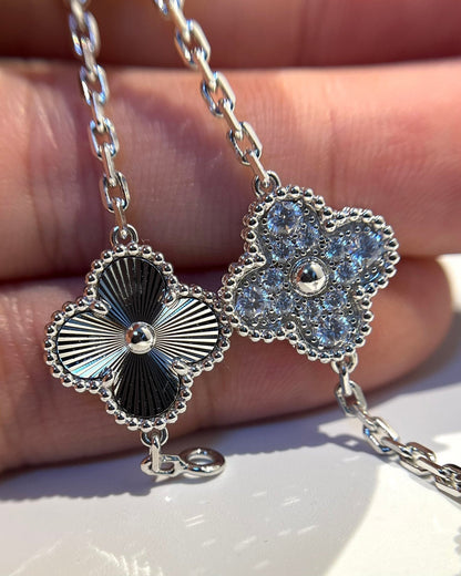 [Plus&Max]LUCKY CLOVER 5-MOTIF BRACELET - LASER COLLECTION