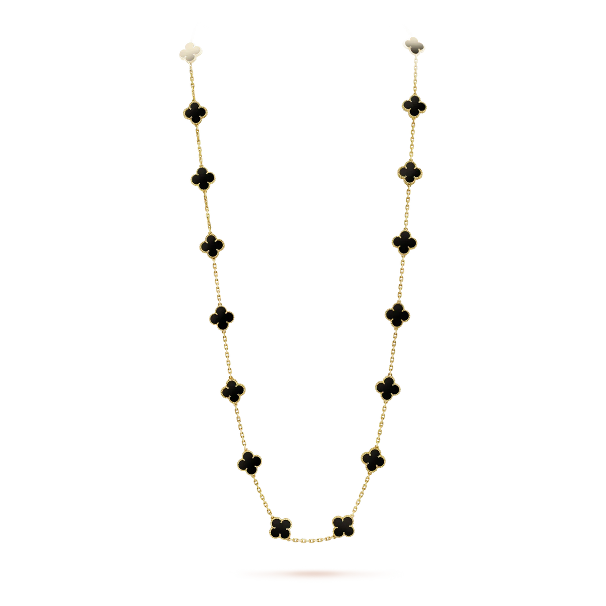 [Plus&Max]CLOVER 20 MOTIFS ONYX NECKLACE