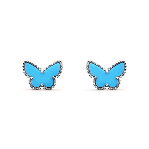 [Plus&Max]BUTTERFLY TURQUOISE EARRINGS SILVER