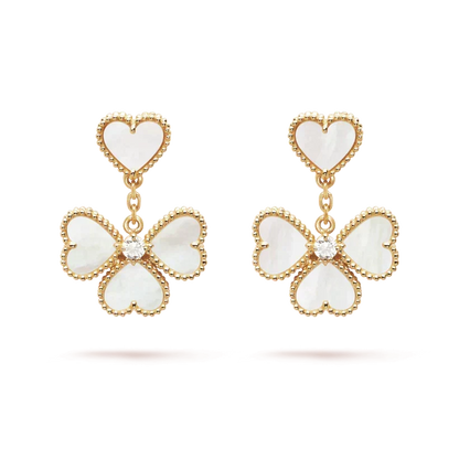 [Plus&Max]CLOVER SWEET WHITE MOP EARRINGS