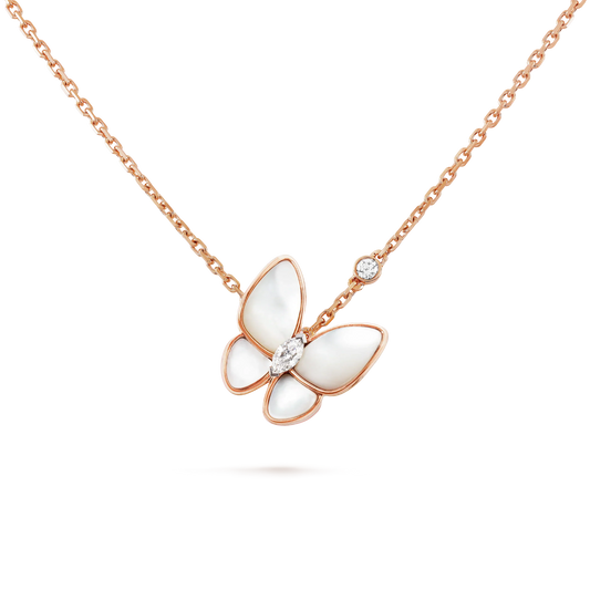 [Plus&Max]BUTTERFLY MOP DIAMOND NECKLACE