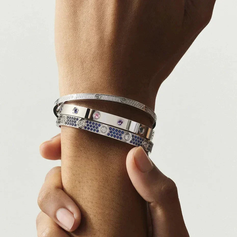 [Plus&Max]Classic 6.1mm Love Bracelet 10-Diamond Multicolor