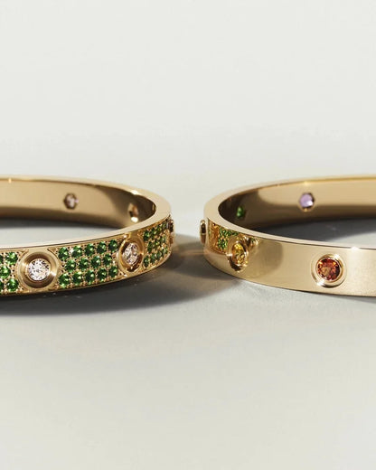 [Plus&Max]Classic 6.1mm Love Bracelet 10-Diamond Full Pavé