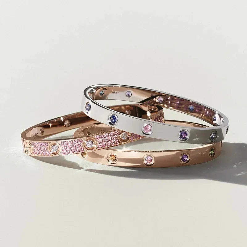 [Plus&Max]Classic 6.1mm Love Bracelet 10-Diamond Multicolor