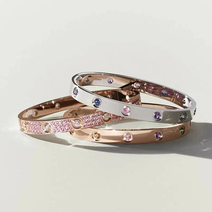 [Plus&Max]Classic 6.1mm Love Bracelet 10-Diamond Multicolor
