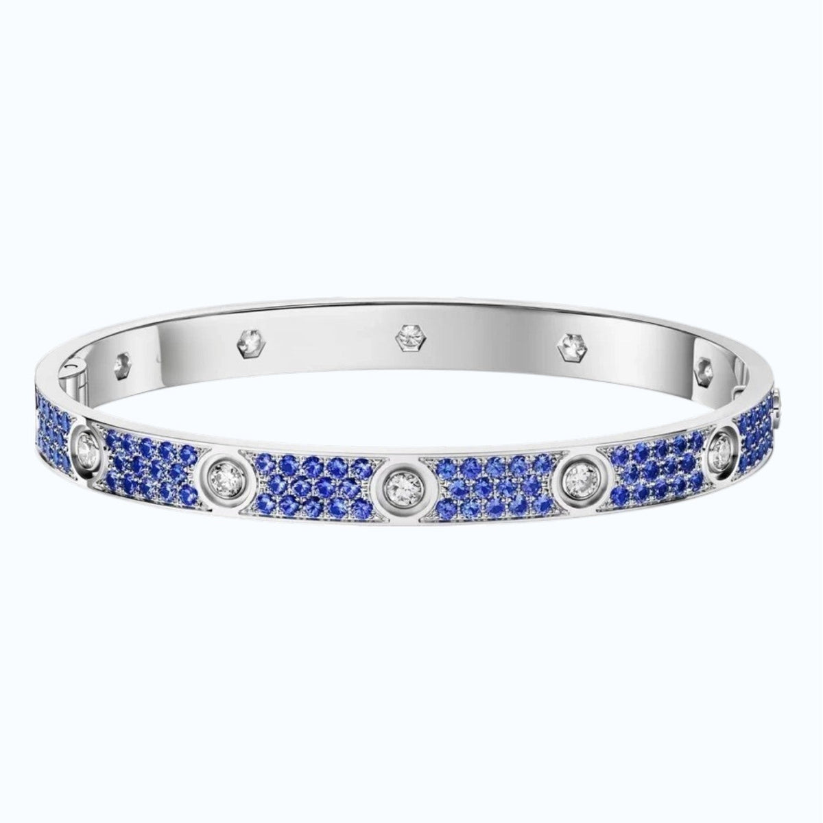[Plus&Max]Classic 6.1mm Love Bracelet 10-Diamond Full Pavé