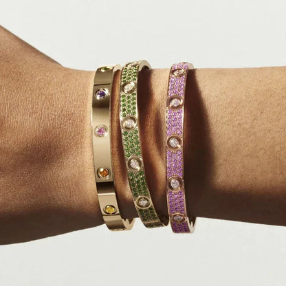 [Plus&Max]Classic 6.1mm Love Bracelet 10-Diamond Multicolor