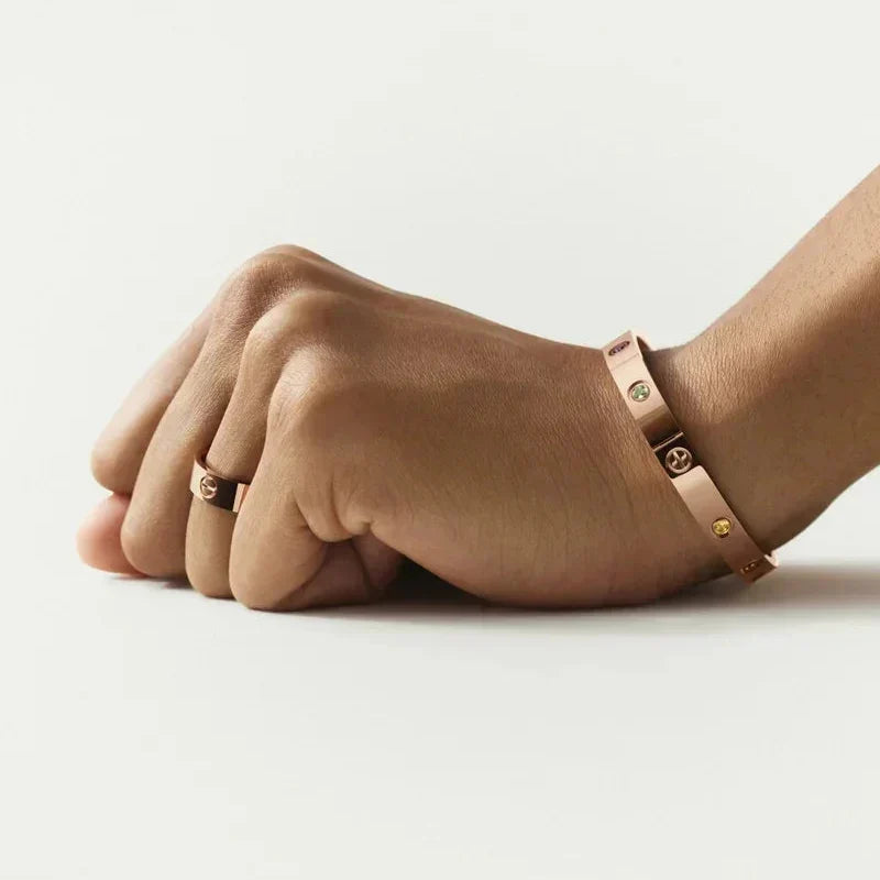 [Plus&Max]Classic 6.1mm Love Bracelet 10-Diamond Multicolor