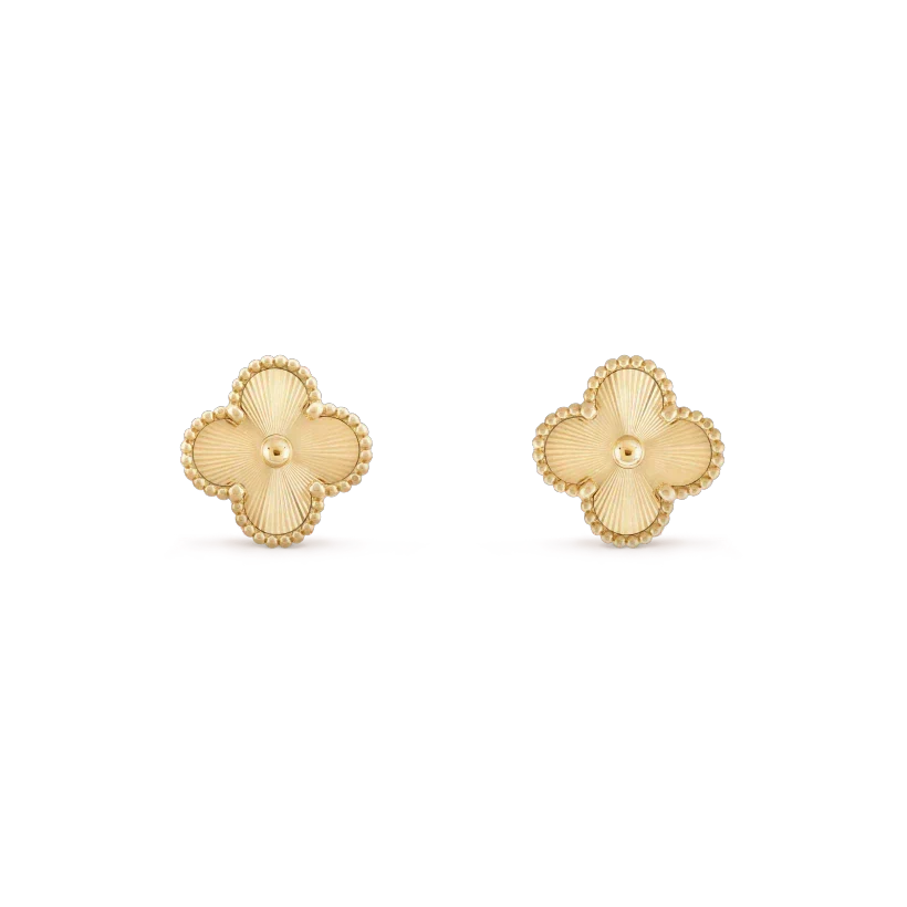 [Plus&Max]CLOVER MINI 9.5MM LASER EARRINGS