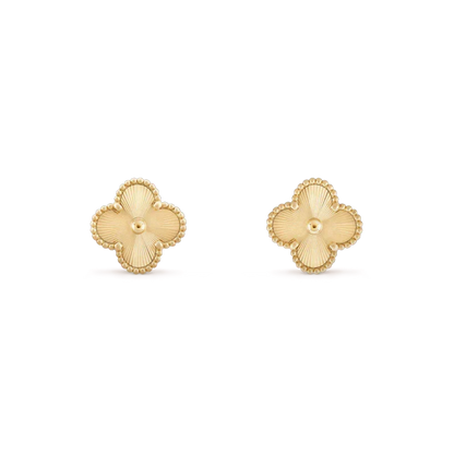 [Plus&Max]CLOVER MINI 9.5MM LASER EARRINGS